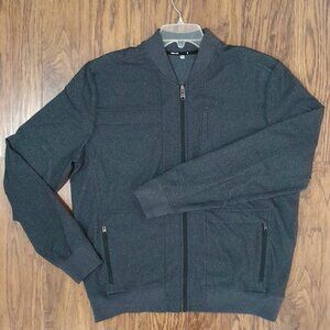 Public Rec Crosstown Bomber Jacket Large Golf Stretch Athleisure Casual Gray